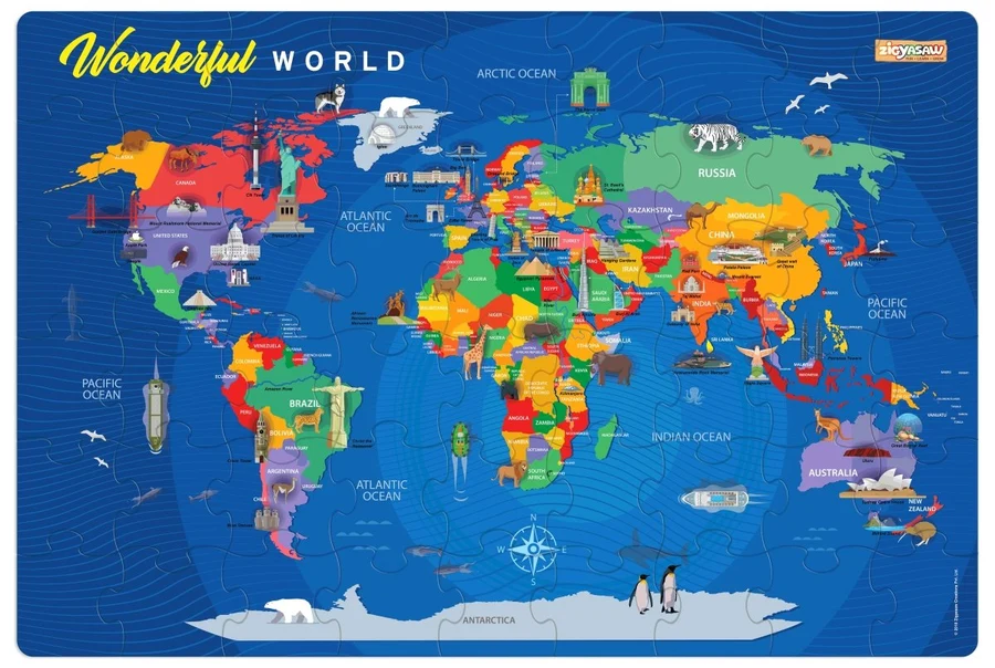 Wonderful World Floor Puzzle - Wonderful World Puzzle To Spark Global Curiosity And Build Cognitive Flexibility