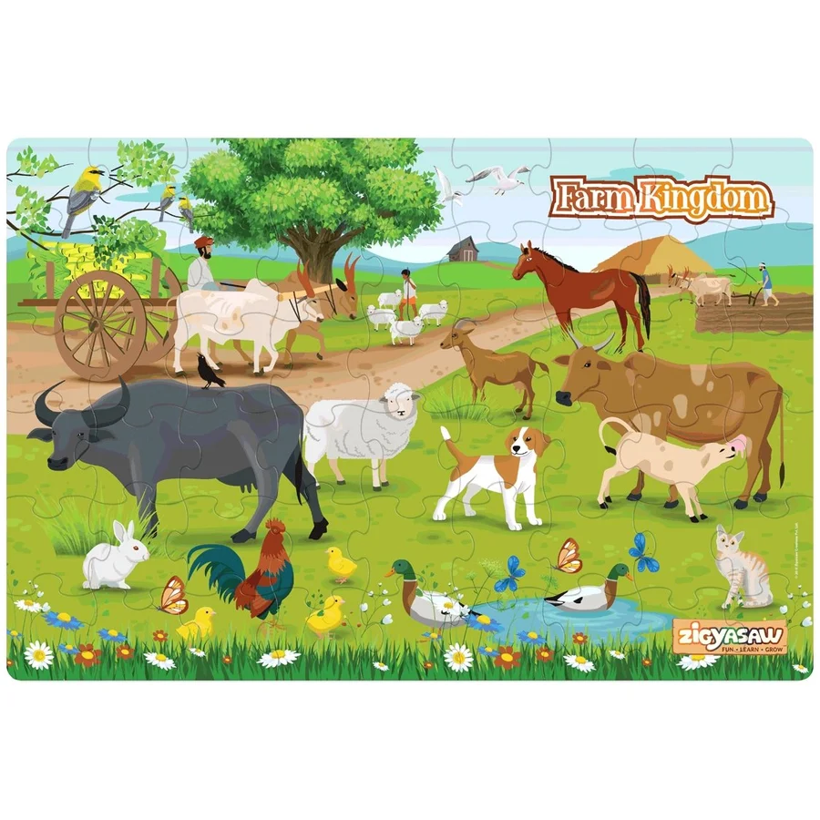 Farm Kingdom - Premium Floor Puzzle - Farm Adventure Floor Puzzle To Boost Focus, Memory & Visual-spatial Skills