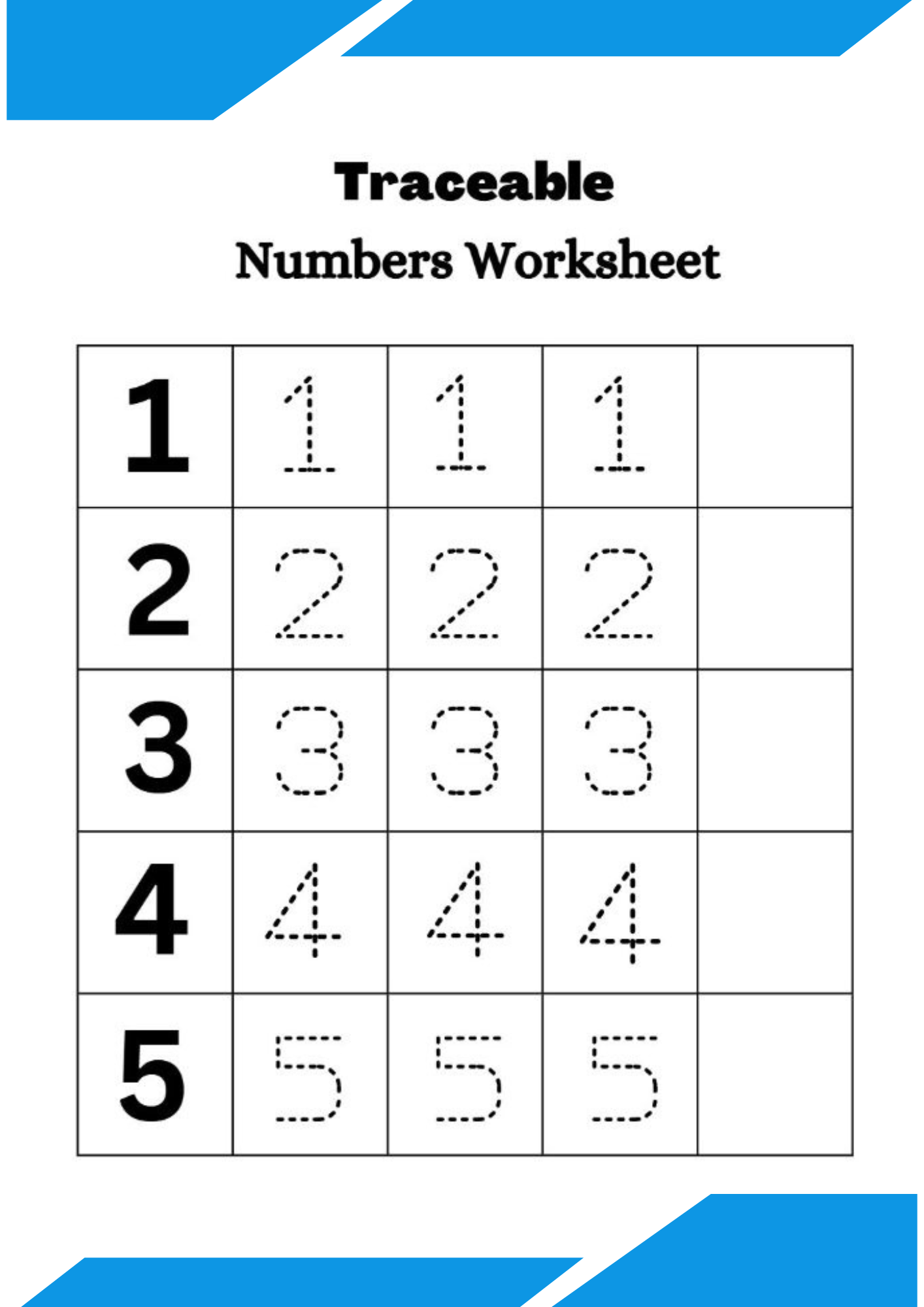 Beginner-Friendly Tracing Numbers Activity