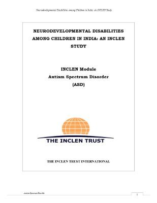 Neurodevelopmental Disabilities Among Children in India – INCLEN Study Summary