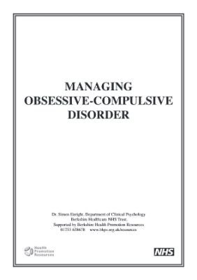 Managing Obsessive Compulsion Disorder