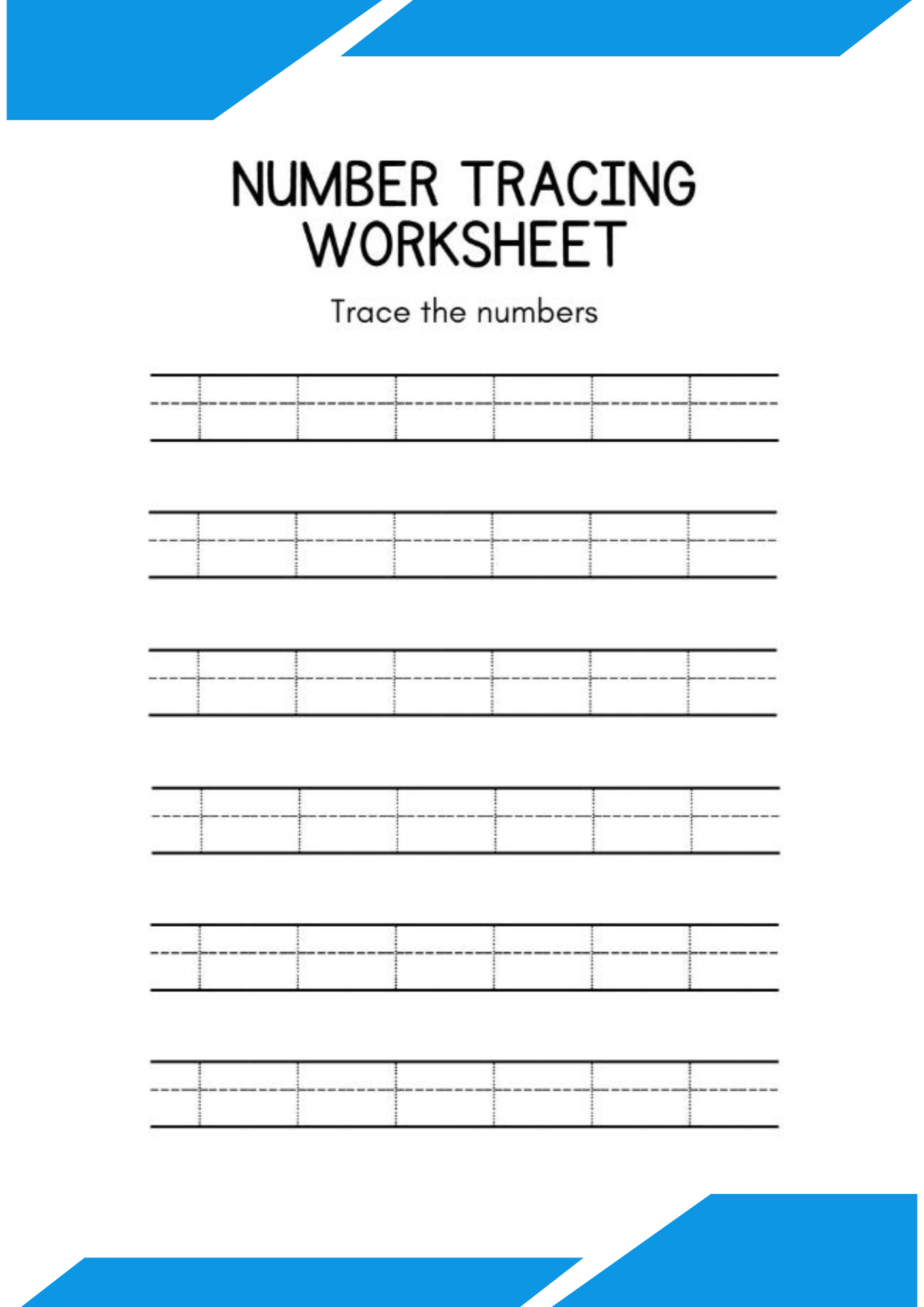 Beginner-Friendly Tracing Numbers Activity